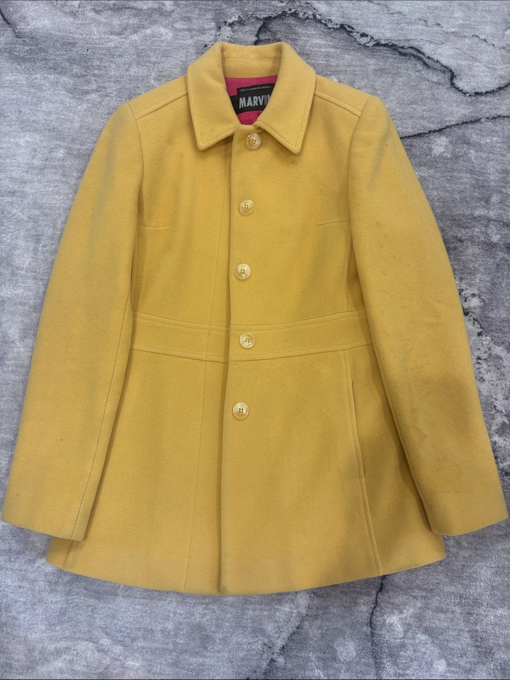 Women’s Mustard Yellow Wool Coat